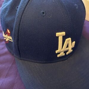 LA Dodgers 47 White/Gray Baseball Cap with Blue Trim - 47 Brand